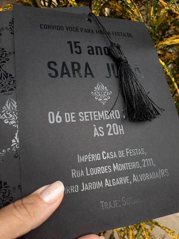 Convite de 15 anos luxo