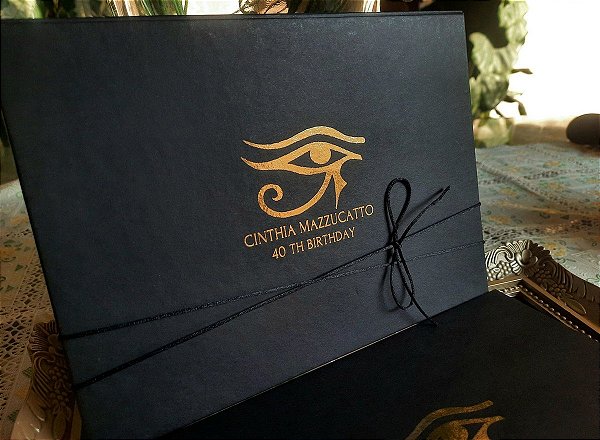 Convite de aniversário luxo capa dura