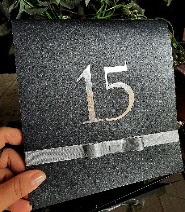 Convite de 15 Anos Envelope Perolado