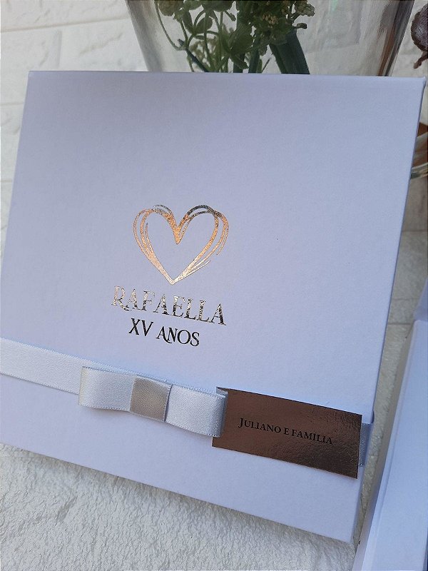 Convite caixa capa dura luxo