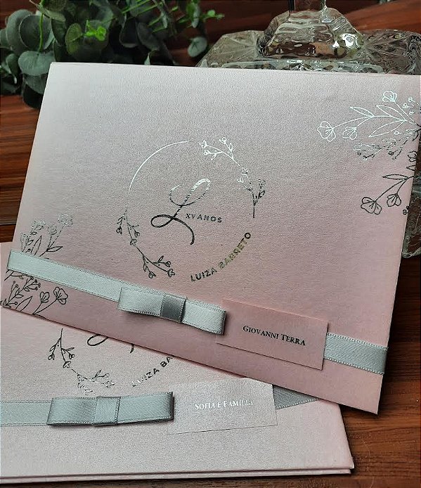 Convite caixa capa dura luxo