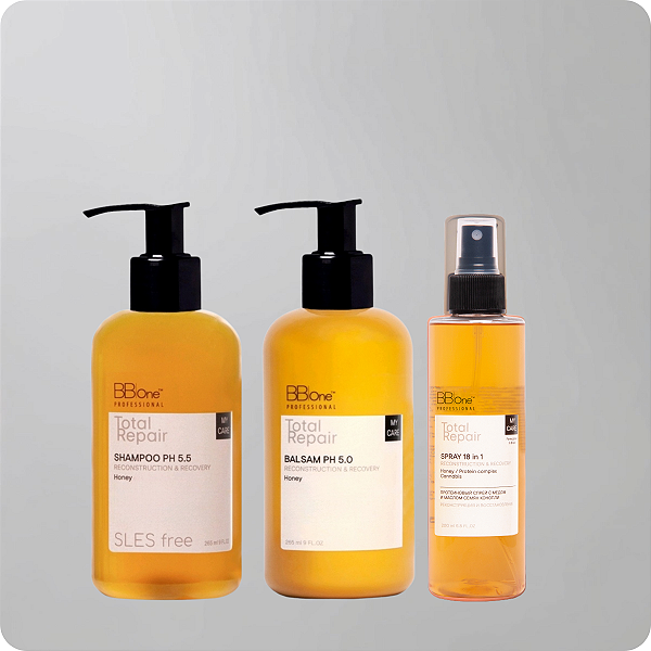 Kit Cronograma de Reparação Total Repair Reconstruction & Recovery - Shampoo, Condicionador e Spray 18-1