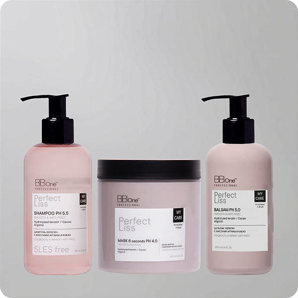Kit Cronograma para Cabelos Lisos Perfect Liss - Shampoo, Condicionador e Máscara de Tratamento