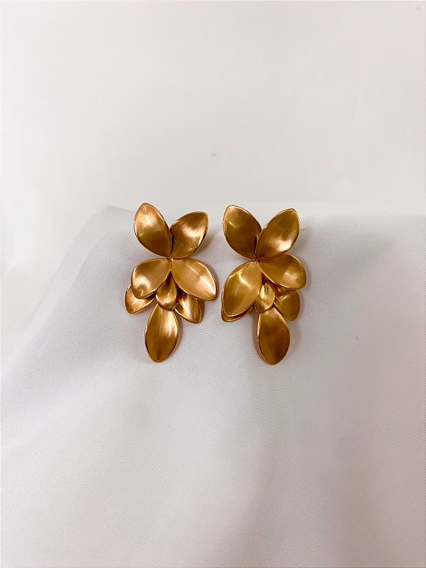 Brinco Folhas Dourado