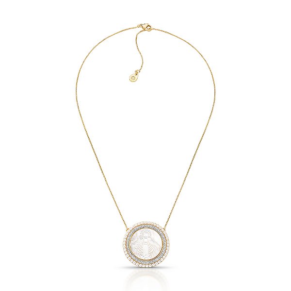 COLAR DIVINE PEARL DOURADO/MADREPEROLA