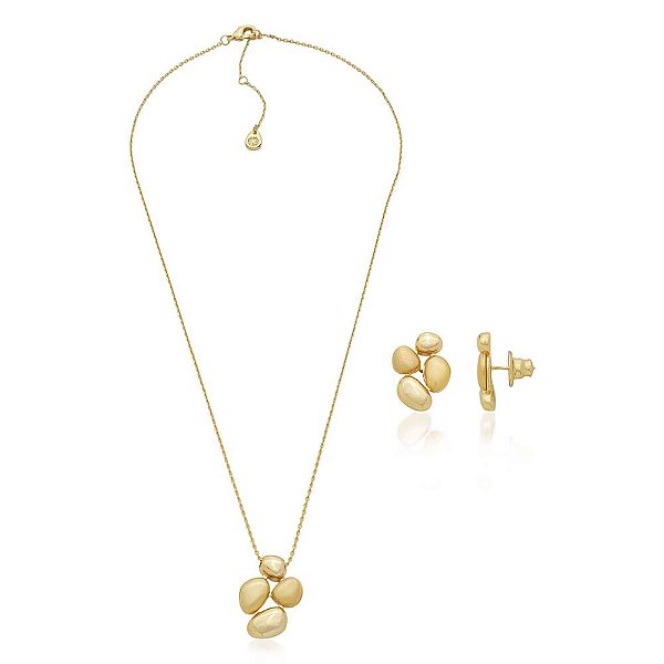 BRINCO GOLDEN SHAPES DOURADO FOSCO/LISO