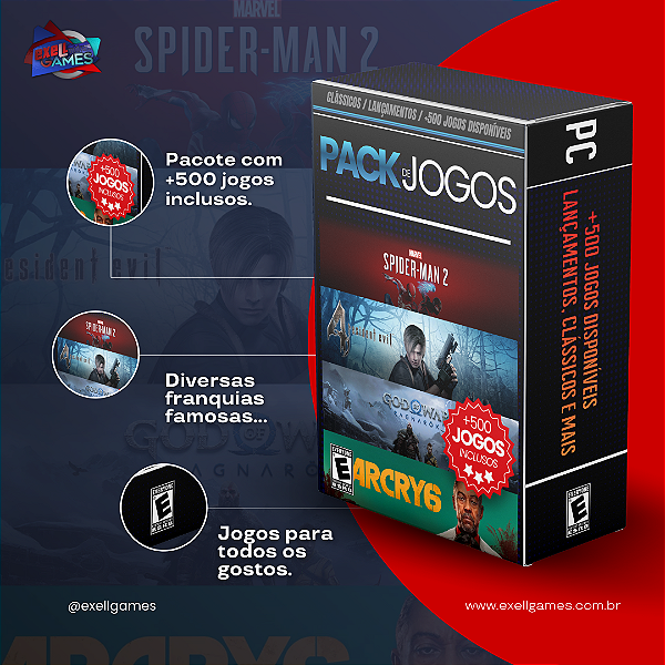 💥 PACK DE JOGOS (PC)💥+ DE 500 JOGOS!
