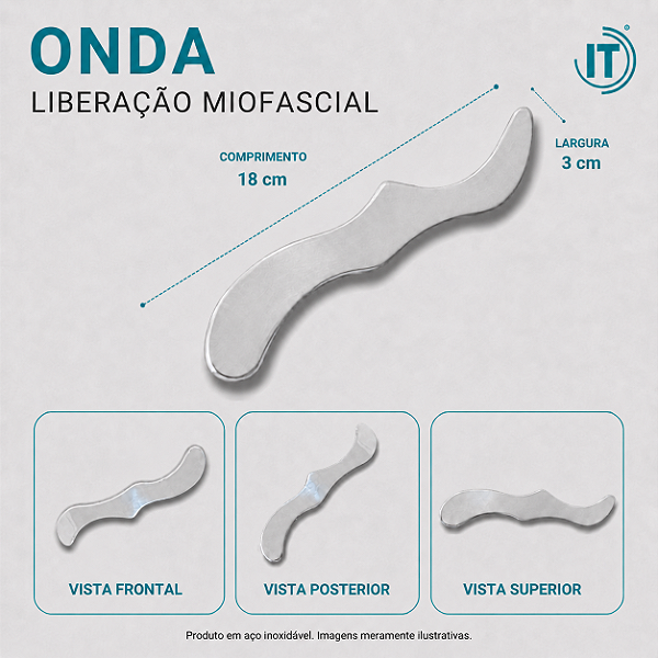 Liberação miofascial Onda - Aço Inox | IASTM