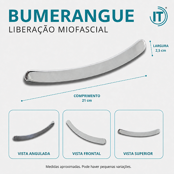 Liberação Miofascial Bumerangue - Aço Inox | IASTM