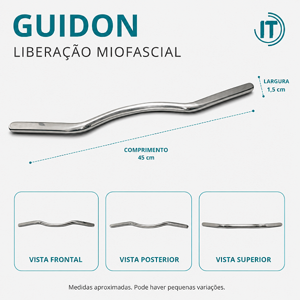 Guidom para Liberação Miofascial - Aço Inox | IASTM