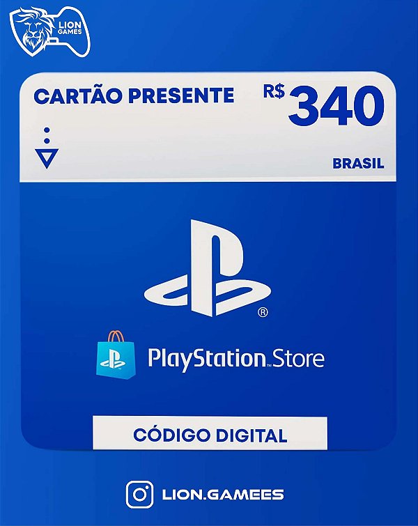 PLAYSTATION STORE R$340 REAIS - CÓDIGO DIGITAL