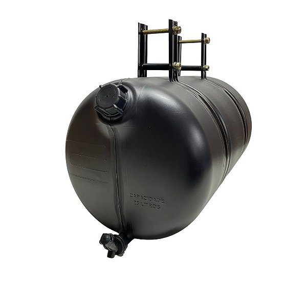 CJ BARRICA 25L PRETA S/ABA C/TAMPA CINTA METALICA