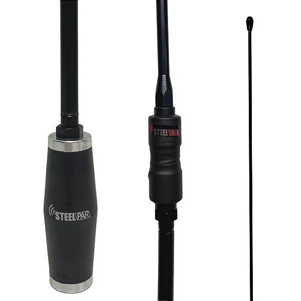 ANTENA STEELPAR ARGENTINA VIÚVA NEGRA BLACK COM BASE