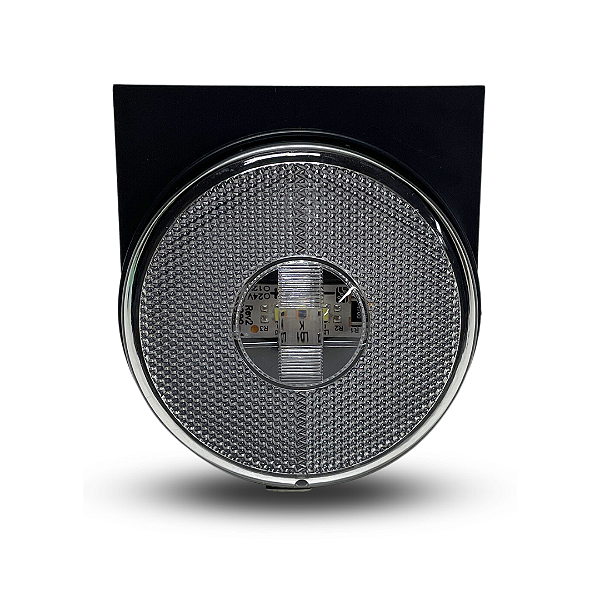 LANTERNA LATERAL LED 85MM CRISTAL COM SUPORTE BIVOLT