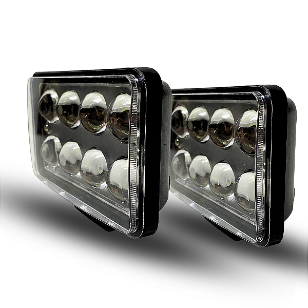 PAR FAROL DE MILHA 24W LONGO ALCANCE RETANGULAR BIVOLT