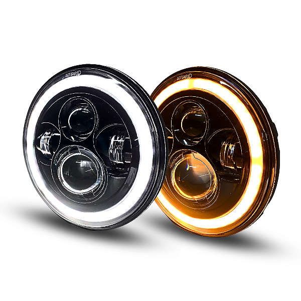 PAR FAROL LED REDONDO 7POL ANGEL EYES 100W