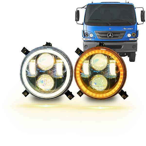 PAR FAROL LED 5,75 ANGEL 4300K LUZ AMARELA MB ACCELO