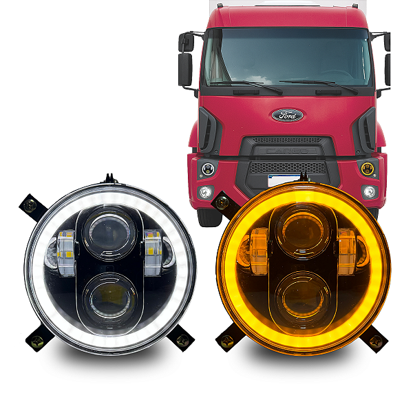 PAR FAROL LED 5,75 ANGEL CARGO PANDA 2012+ DRL SETA 6000K