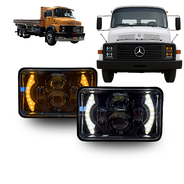 PAR DE FARÓIS LED MB 1113 S/SUPORTES DRL SETA