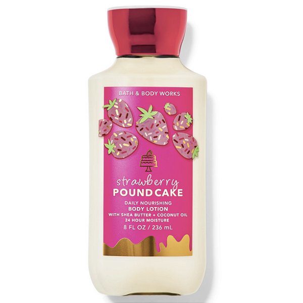 Loção Hidratante Corporal Strawberry Pound Cake Bath & Body Works 236ml #importado