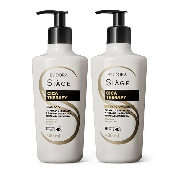 Combo Siàge Cica-Therapy: Shampoo 400ml + Condicionador 400ml #progressiva