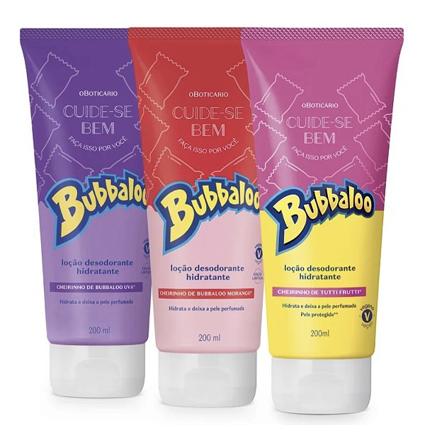 Loção Hidratante Desodorante Corporal Cuide-se Bem Bubbaloo 200ml #progressiva