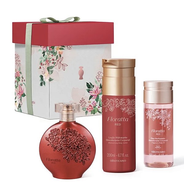 Kit Presente Dia das Mães Floratta Red (3 itens) #progressiva