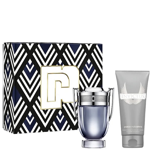 Conjunto Invictus Paco Rabanne - Eau de Toilette 50ml + Gel de Banho 100ml #progressiva