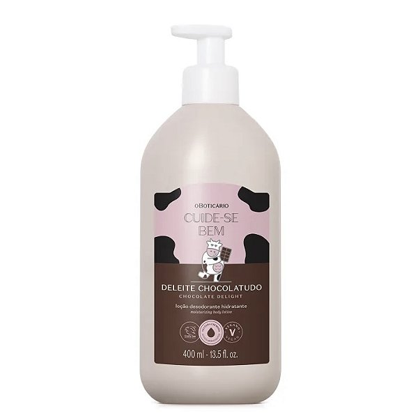Loção Desodorante Hidratante Corporal Cuide-se Bem Deleite Chocolatudo 400ml #progressiva