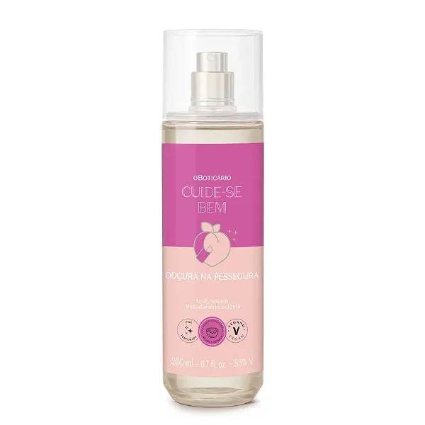 Body Splash Desodorante Colônia Cuide-se Bem Doçura na Pessegura 200ml