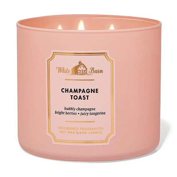 Vela Aromática 3 Pavios Champagne Toast Bath & Body Works #importado