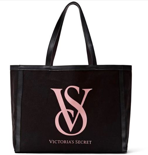 Bolsa The Victoria Logo Tote Black Victoria's Secret