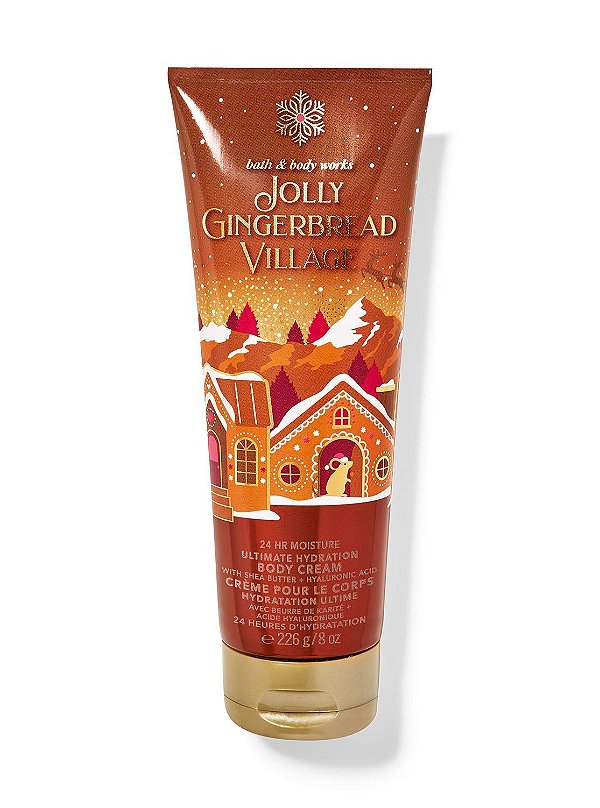 Creme Hidratante Corporal Jolly Gingerbread Village Bath & Body Works 236ml #importado #progressiva