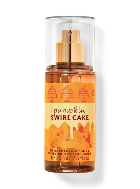 Body Splash Miniatura Pumpkin Swirl Cake Bath & Body Works 75ml #importado #progressiva