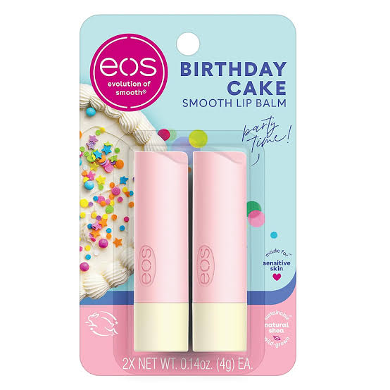 EOS Kit Lip Balm Birthday Cake Hidratante Labial - Kit com 2un