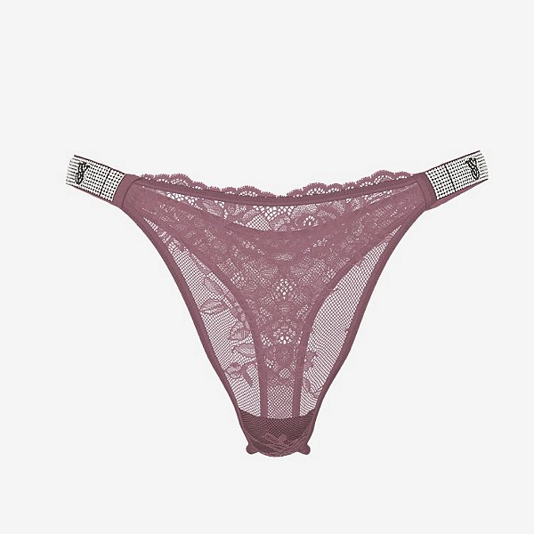 Calcinha de Renda Victoria’s Secret Rosê