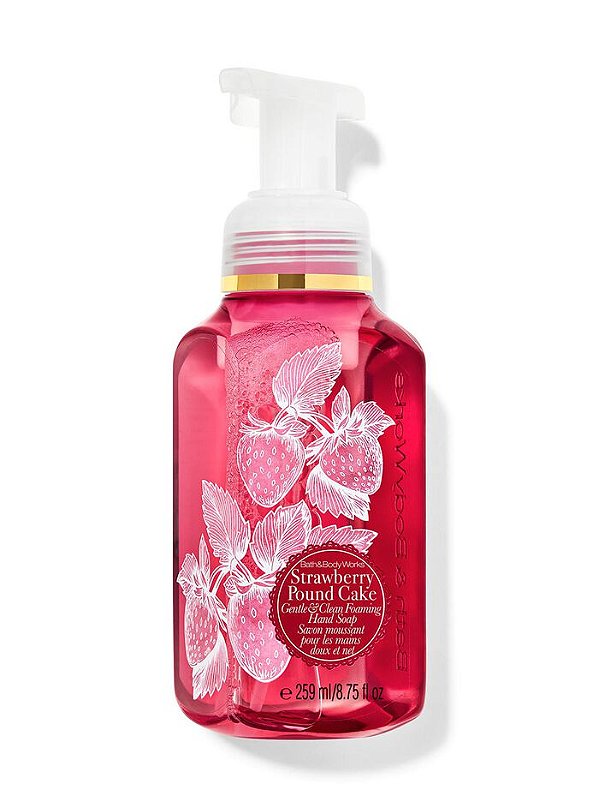 Sabonete em Espuma para as mãos Strawberry Pound Cake Bath & Body Works 259ml