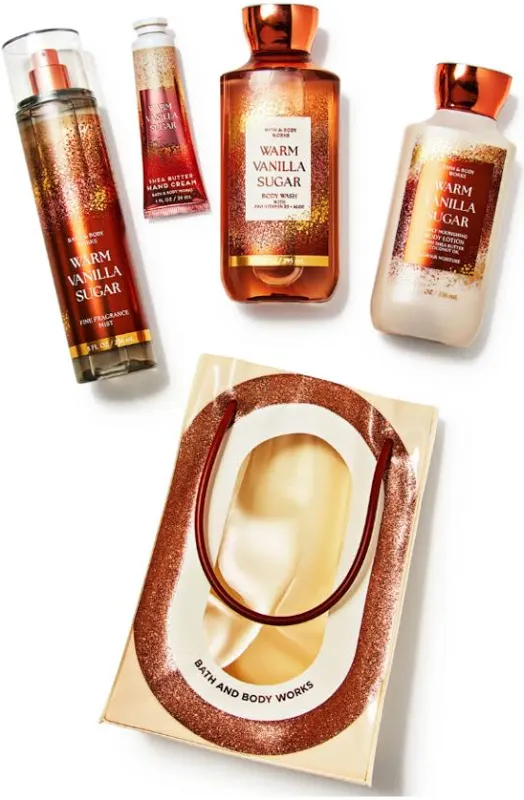 Kit Warm Vanilla Sugar (5 itens) Bath & Body Works