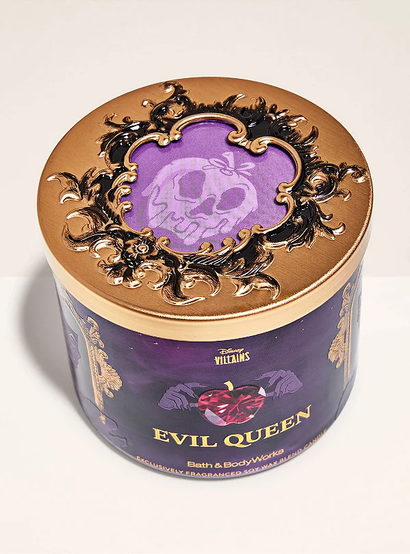 Vela Aromática 3 Pavios Evill Queen Bath & Body Works #importado #vilãs #progressiva