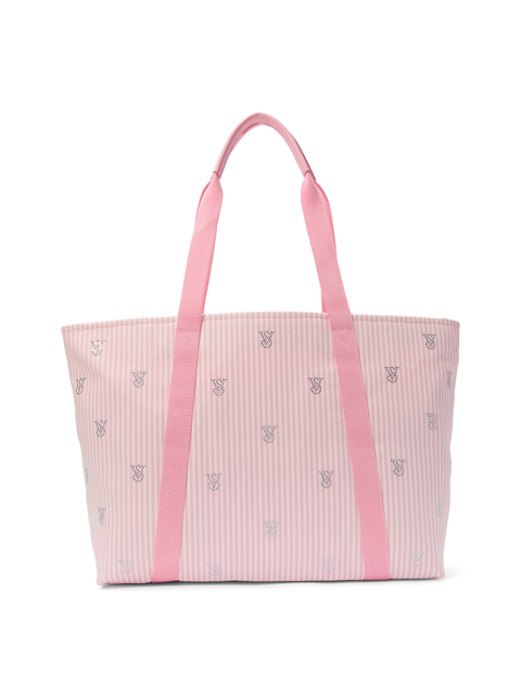 Bolsa Tote Rosa Listrada com logo em Strass Victoria’s Secret