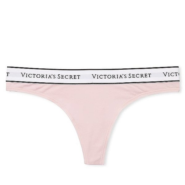 Calcinha Fio Dental em Algodão Rosa Claro