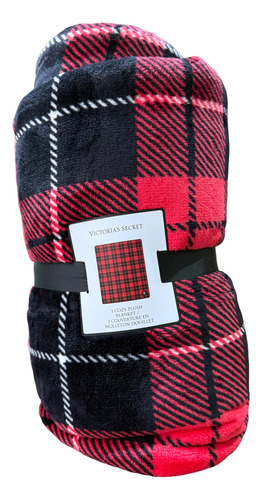 Manta Plush Victoria’s Secret Xadrez Merry Christmas #progressiva
