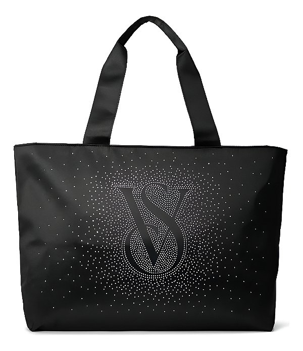 Bolsa Tote Shine Preta Victoria’s Secret #progressiva