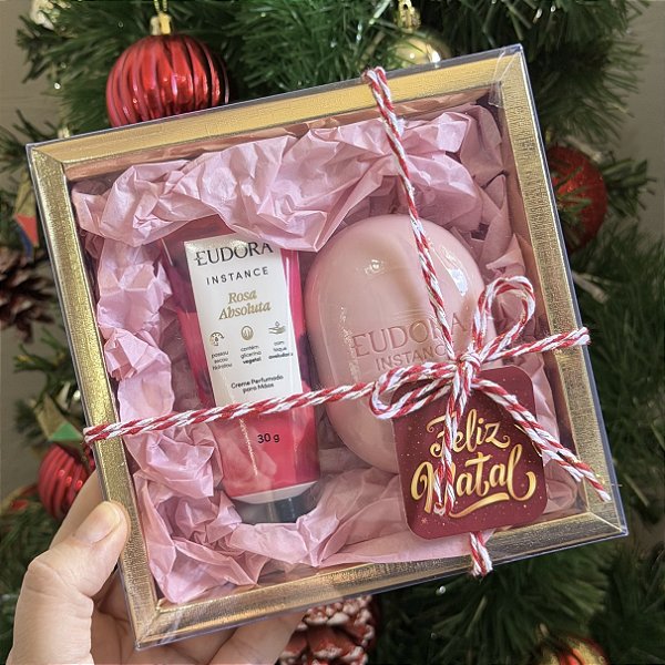 Lembrancinha de Natal Creme de Mãos + Sabonete #natal