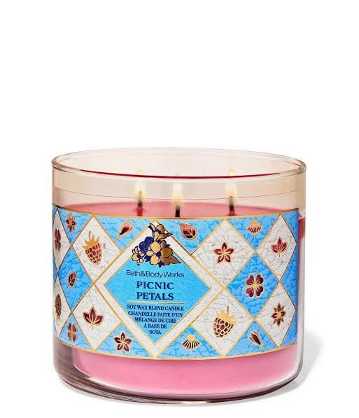 Vela Aromática 3 Pavios Picnic Petals Bath & Body Works