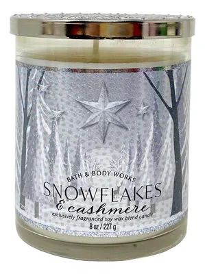 Vela Aromática 1 Pavios Snowflakes & Cashmere Bath & Body Works