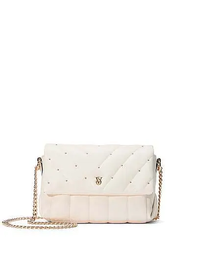 Bolsa Off White Victoria’s Secret com Alça em Corrente