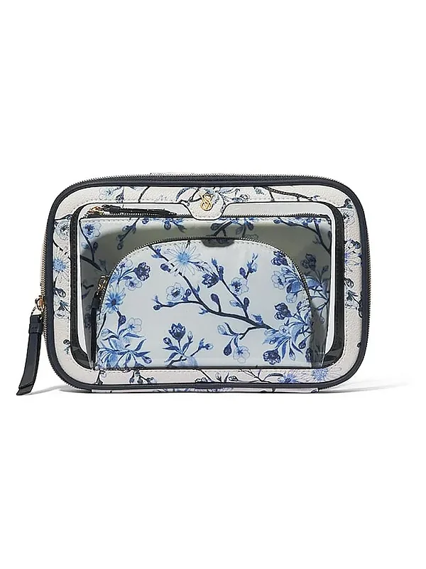 Necessaire Azul Florida Victoria’s Secret (3 peças)