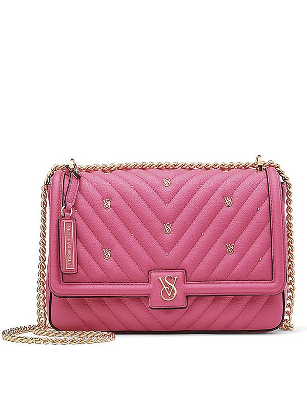 Bolsa Rosa Pink Média Alça em Corrente Victoria’s Secret