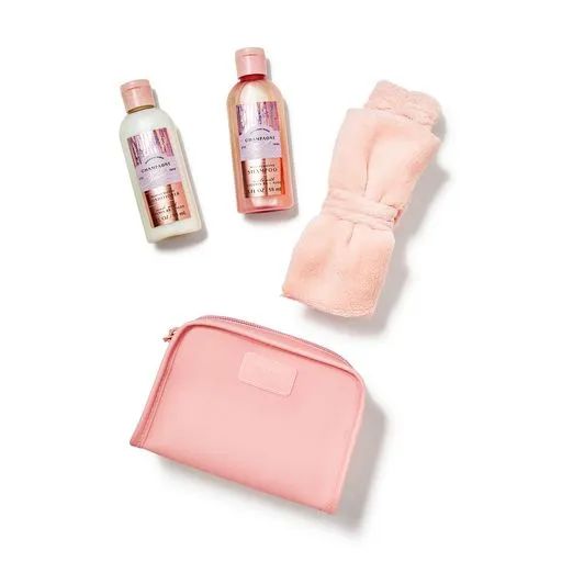 Mini Necessarie Rosa Bath & Body Works- 3 Itens